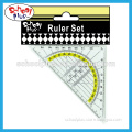 Plastic Triangle with protractor ruler for school